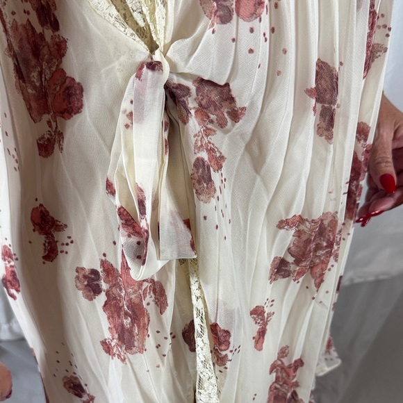 Free People Cream and Pink Floral Mini Dress - Picture 6 of 9